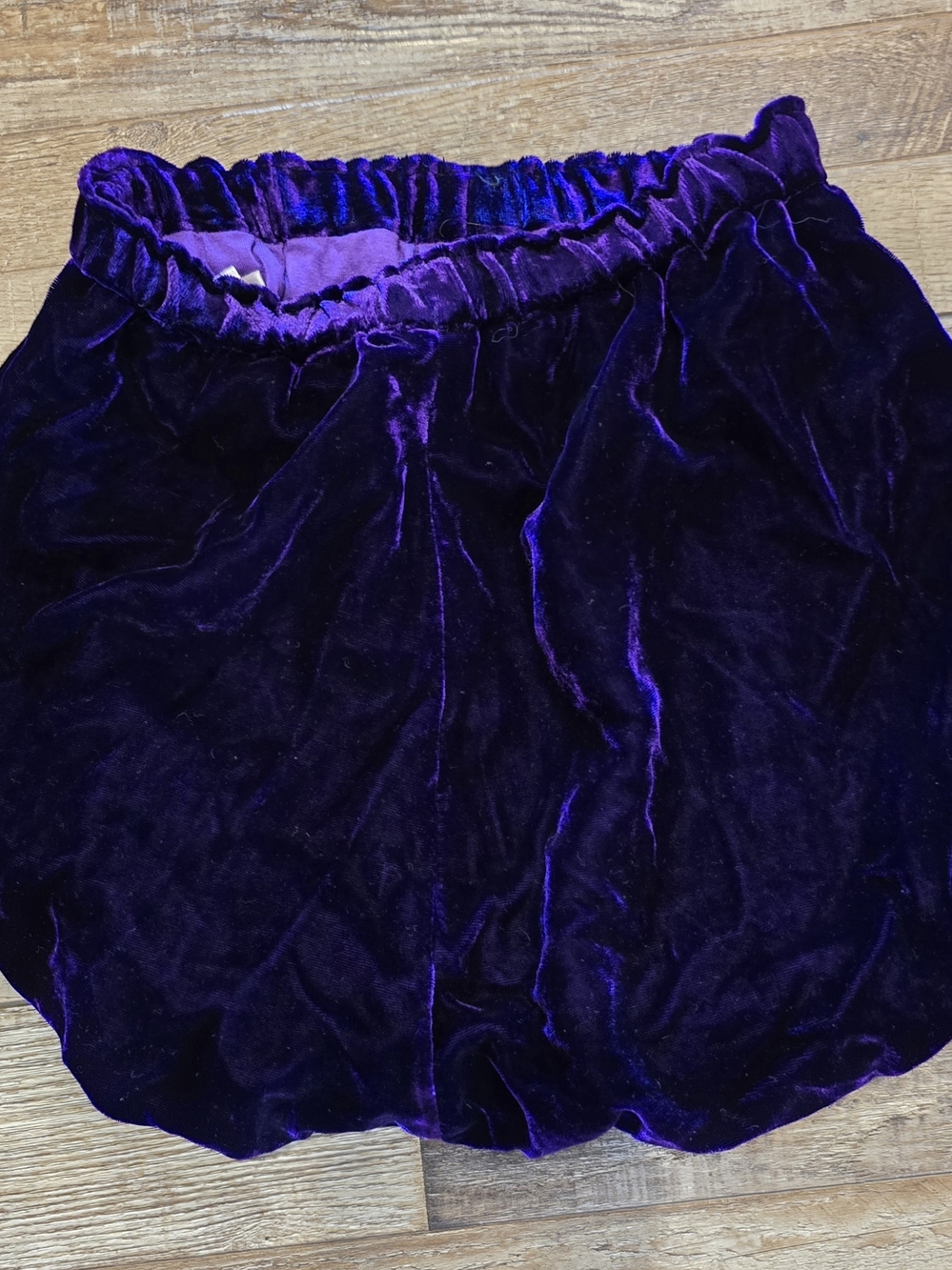 Kids Velvet Bubble Skirt - Deep Purple